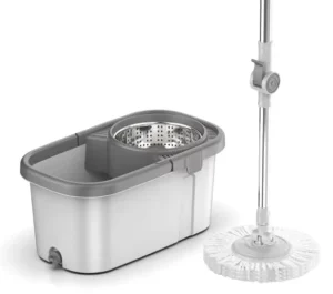 360-Degree Rotating Spin Mop with Extendable Steel Handle