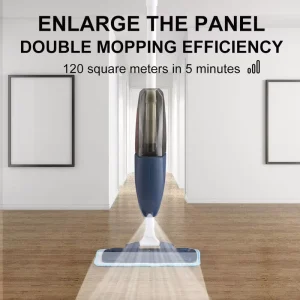 360-Degree Rotating Spray Floor Mop with Microfiber Mop Head