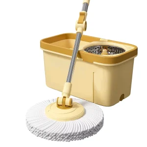 360 Degree Scalable Stainless Steel Handle Extensible Pole Hands Free Flat Cleaning Four Side Wringing 70 80% Dehydration Mops