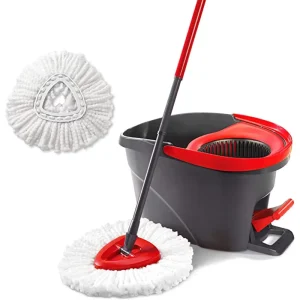 360-Degree Spin Mop Set with Stainless Steel Bucket