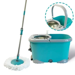 360 Degree Spin Stainless Steel Microfiber Mop Stick Telescopic Pedal Bucket Rotary Magic Head Indoor Cleaning Basket Spare Mops