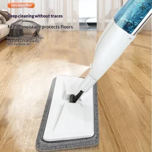 360-Degree Spin Steam Mop Steel Pole Four-Side Wringing Microfiber Mop Head