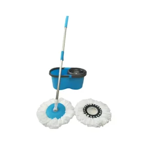 360-Degree Spin and Dry Mop Bucket with Steel Wringer and 2 Refills