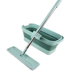 360-Degree Swivel Microfiber Mop and Bucket Set for Tile, Laminate, Marble, Bedrooms, and Bathrooms