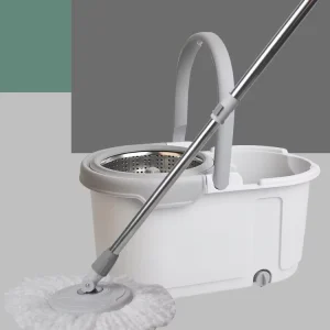 360 Degree Swivel Rotary Microfiber Self Wringer Dual Drive Mop Floor Cleaning Set with Bucket for Home & Kitchen Use