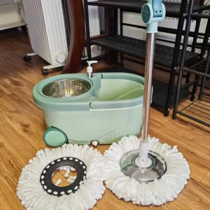 360 Degree Wet Dry Spin Mop and Bucket Set with Wheels