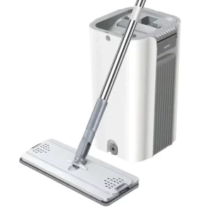 360 Microfiber Spin Mop and Bucket Set with Separate Dirty and Clean Water Compartments