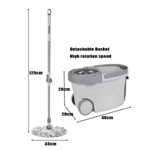 360° Rotary Microfiber Mop Bucket Set for Floor Cleaning
