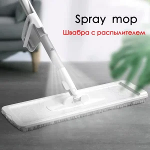 360° Rotating Spray Mop with 2-in-1 Spray Squeeze Function Flat Mop