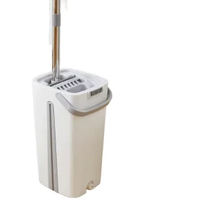 360 Rotation Microfiber Rectangle Steel Pole Slidingr Mop and Bucket Microfiber Mop Head Dry Wet Flat Squeeze Mop