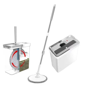 360 Spin Flat Mop Cleaning System with Vertical Washing Bucket