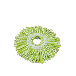 360 Spin Microfiber Mop and Bucket with Round Mop Head, Extendable Handle, Large Capacity, and Green Finish