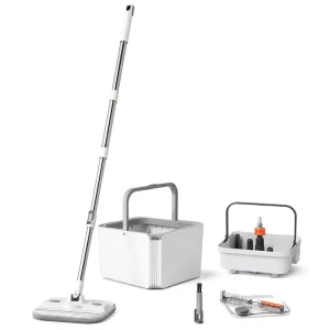 360 Spin Mop Folding Bucket Set with Rotating Spinning Mop Head