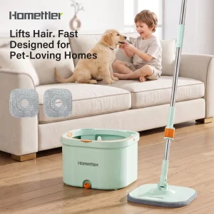 360 Spin Mop with Twist Mop Head for Household Floor Cleaning
