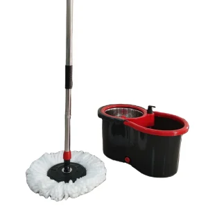360 Stainless Steel Spin Microfiber Rotary Mop Bucket Spinning Mop
