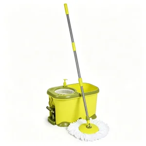 360° Swivel Microfiber Mop Head and Bucket Set for Wet Mopping