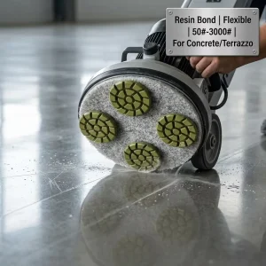 4 Inch 100mm Resin Bond Flexible Diamond Polishing Pads 50#-3000# for Concrete Terrazzo Epoxy Floor Grinder