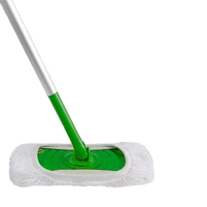 4-Pack Reusable Lightweight White Microfiber Mop Pads for Wet and Dry Use