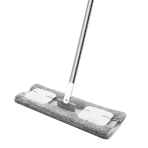 40 cm Hand-Push Dust Mop with Telescopic Stainless Steel Handle and Thick Pad