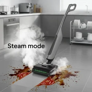 400W Cordless Wet Dry Floor Washer with LED Display and HEPA Filter