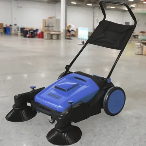40L Folding Manual Walk-Behind Parking Lot Floor Sweeper