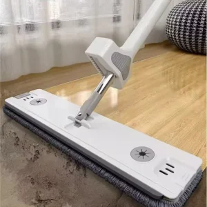 45 cm Flat Microfiber Mop Set 360-Degree Rotatable Hardwood Floor Mop with Cotton Head
