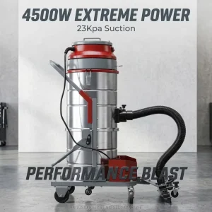 4500W Industrial Vacuum Cleaner 90L Heavy Duty Wet & Dry Dust Collector for Factory Workshop with HEPA Filter & Manual Shaker