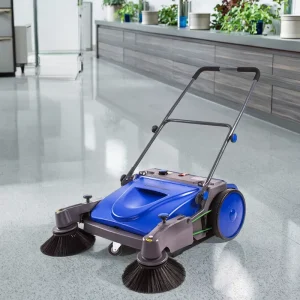 45L Hand-Push Indoor and Outdoor Walk-Behind Sweeper