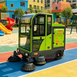 48 V Battery-Powered Ride-On Sweeper Machine with Five Brushes for Road Factory and Industrial Cleaning