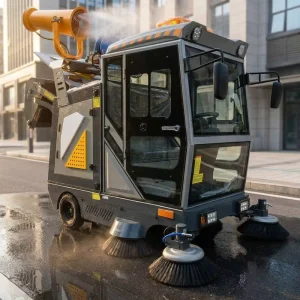 48 V Electric Ride-On Street Sweeper Vacuum Road Cleaning Machine STBR190/180RE for Factory Warehouse and Park Cleaning
