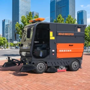 48V Battery Powered Ride on Vacuum Street Sweeper Small Road Cleaning Machine for Garden Paths and Scenic Area Cleaning