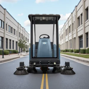 48V Electric Ride On Street Sweeper Car Efficient Manual Sanitation New Condition Plastic Motor Engine Brush Floor Sweepers