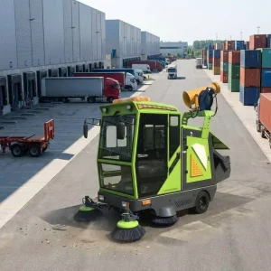 48V Electric Ride-On Street Sweeper Vacuum for Factory, Warehouse and Park Cleaning
