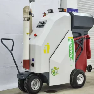 48V Electric Ride-On Street Vacuum Floor Sweeper with Battery for Leaf Cleaning
