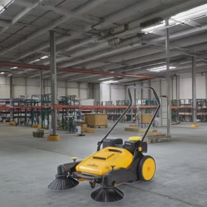 48V Electric Walk-Behind Street Sweeper with Strong Brush Components