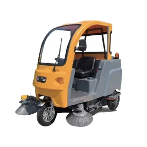 48V Small Three-Wheeled Ride-On Self-Propelled Electric Battery Powered Outdoor Floor Sweeping Machine for Park
