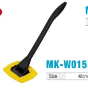 48cm Long Handle Window Cleaning Mop MK-W015 Yellow Microfiber Pad Window Washer for High-Rise Windows and Car Windshields