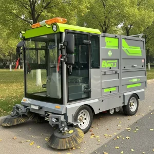 5 Cubic Meter Electric Ride-On Street Sweeper Truck with Compactor, Floor Sweeper, and Scrubber for Road Cleaning