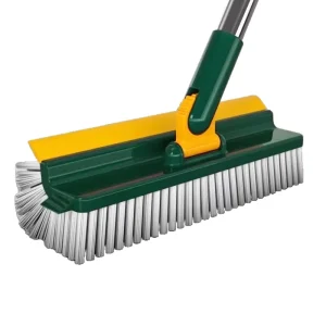 5-in-1 Double-Sided Plastic Floor and Bathroom Wall Cleaning Brush with Long Handle for Tile