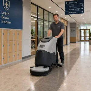 50L Clean Water Tank Floor Scrubber Dryer for Shopping Mall and Supermarket Quick-Dry Cleaning