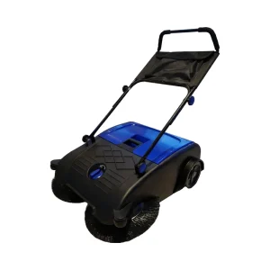 50L Walk-Behind Hand-Push Double-Brush Manual Floor Sweeper for Street and Garage Cleaning