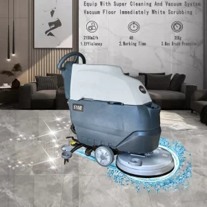510B Walk-Behind Floor Washing and Sweeping Machine, 24V, for Concrete, Tile, and Granite