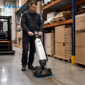 520mm Cleaning Width Dual-Brush Walk-Behind Industrial Floor Scrubber