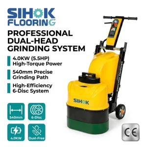 540mm Dual-Head Gear-Driven Concrete Polisher and Floor Grinder for Epoxy and Stone