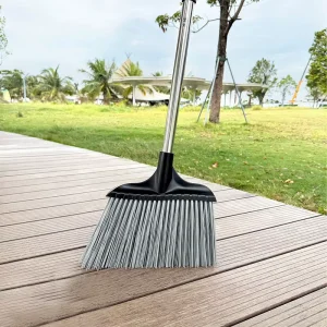 55 Inch Long Handle Outdoor Large-Angle Broom With Metal Handle and PP Bristles