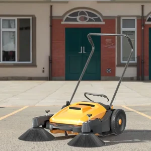 55L Capacity Outdoor Walk-Behind Leaf Collection Floor Sweeper