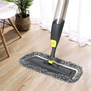 560ml Rectangle 3-Section Aluminum Pole Refillable Cloth Spray Mop for Home Floor Cleaning