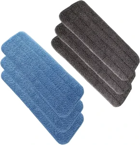 6 Pack Microfiber Spray Mop Replacement Heads for Wet Dry Mops 16.5 Inch Reusable Washable Mop Pads