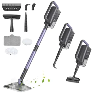 6-in-1 Multifunction Steam Mop with Extended Power Cord and Telescopic Rod