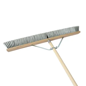 60 Inch Industrial Push Broom Heavy Duty Steel Bracket Dual Texture Recycled PET Bristles Long life Warehouse Outdoor